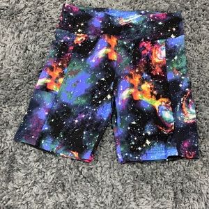 Galaxy biker shorts from no boundaries size small